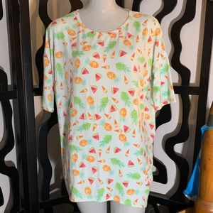 LulaRoe Watermelon/Pineapple Irma Shirt